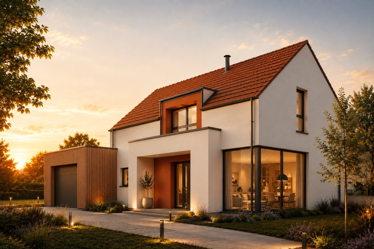 Maison contemporaine, budget permis de construire