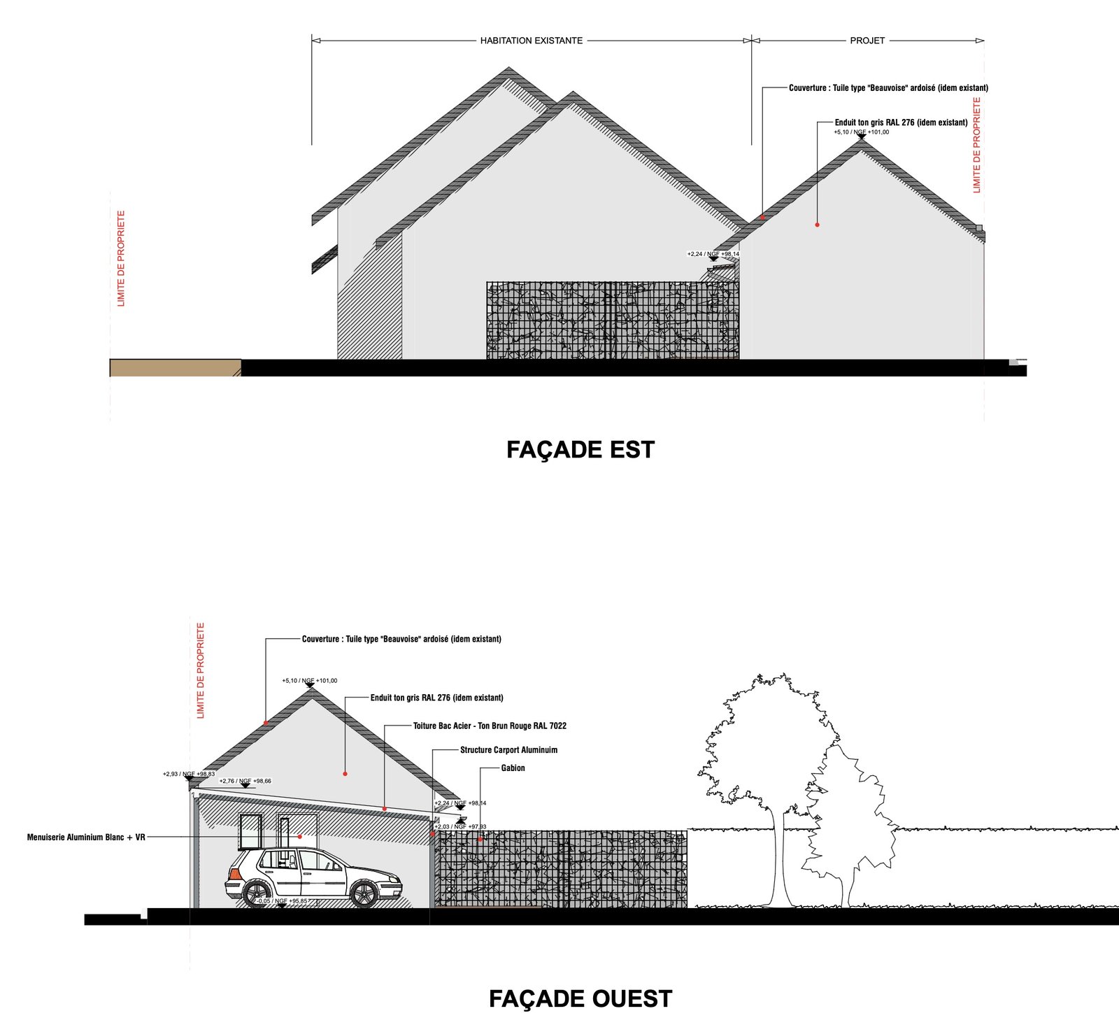 Exemple de coupe de dossier d’urbanisme